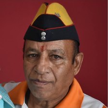 Portrait of a retired Army officer, aged 82, who has trained with Anita.